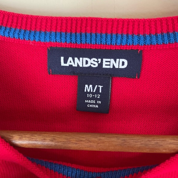 Land’s End Ladies Christmas Dog Wreath Sweater Size Medium - Picture 5 of 7